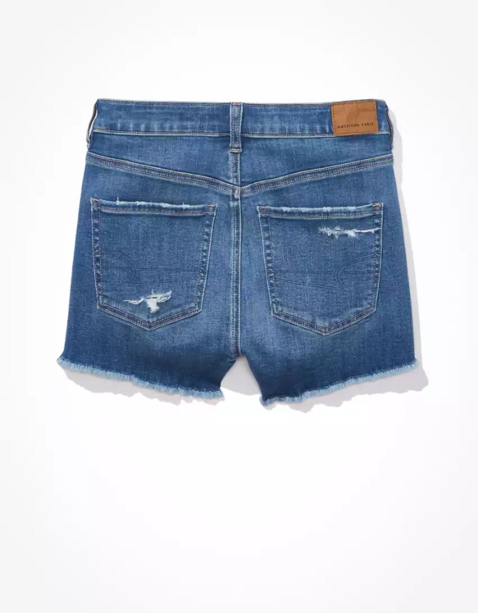 Shorts American Eagle AE Ne(x)t Level Super High-Waisted Denim Indigo Clair Femme | XQH-10289114